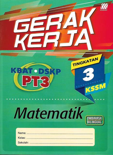 GERAK KERJA KSSM MATEMATIK TINGKATAN 3  No.1 Online Bookstore
