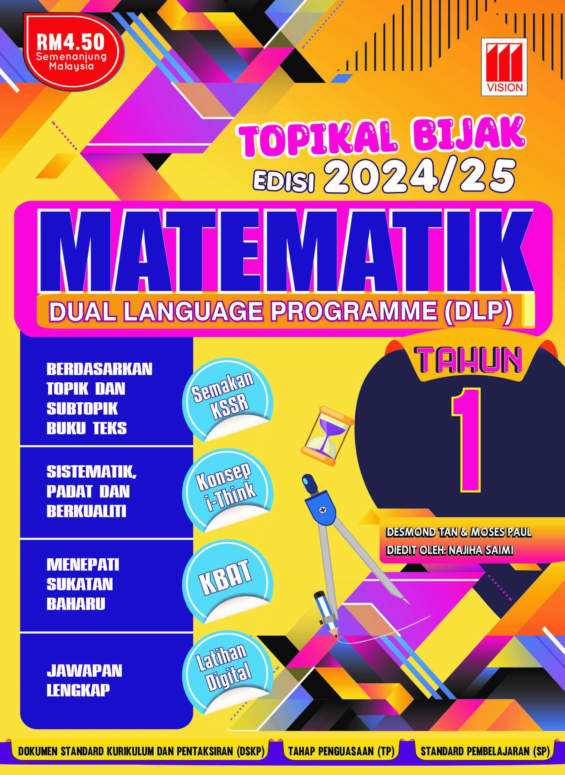 2024 / 2025 BUKU LATIHAN / KERJA TOPIKAL BIJAK MATEMATIK TAHUN 1 - No.1 ...