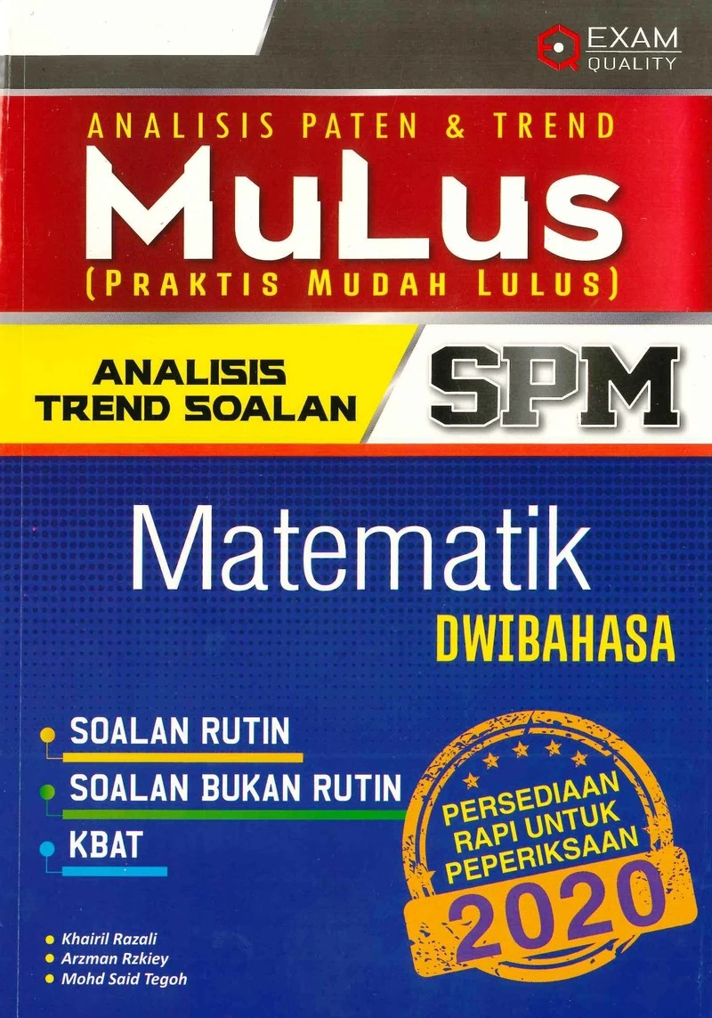 Mulus Matematik Spm 2020 No 1 Online Bookstore Revision Book Supplier Malaysia