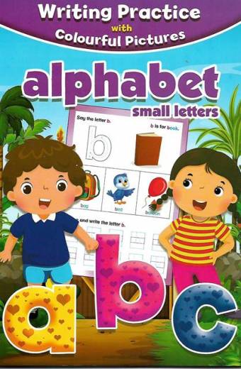 WRITING PRACTICE WITH COLOURFUL PICTURES - ALPHABET SMALL LETTERS