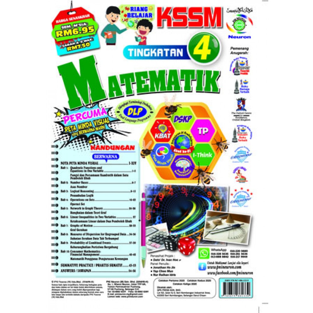 Riang Belajar Kssm Matematik Dlp Tingkatan 4 No 1 Online Bookstore Revision Book Supplier Malaysia