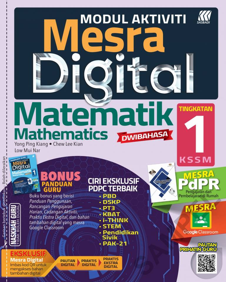 MODUL AKTIVITI MESRA DIGITAL MATEMATIK TINGKATAN 1 ...