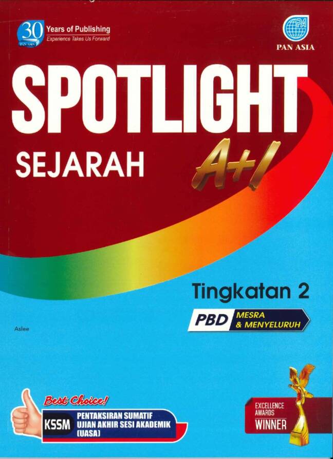 Buku Kerja Latihan Spotlight A1 Sejarah Tingkatan 2 2023 No1 Online Bookstore And Revision 4349