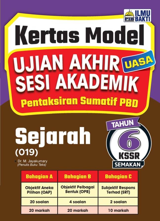 Buku Kerja Latihan 2024 Kertas Model Uasa Sejarah Tahun 6 No 1