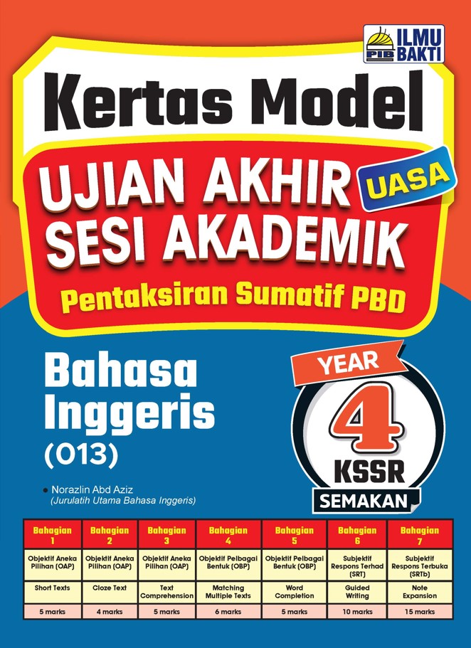 BUKU KERJA / LATIHAN 2024 KERTAS MODEL UASA BAHASA INGGERIS TAHUN 4 ...