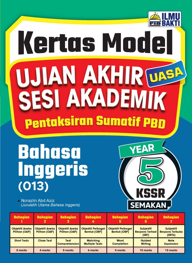 BUKU KERJA / LATIHAN 2024 KERTAS MODEL UASA BAHASA INGGERIS TAHUN 5 ...