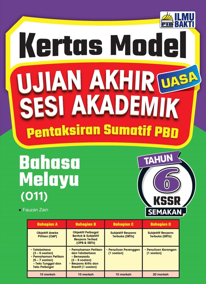 BUKU KERJA / LATIHAN 2024 KERTAS MODEL UASA BAHASA MELAYU TAHUN 6 - No ...