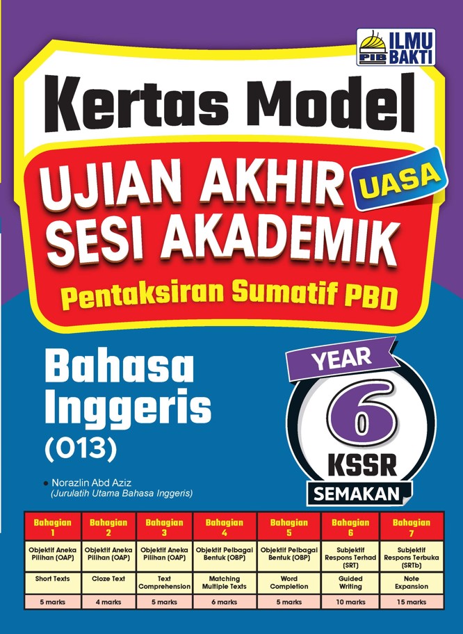 BUKU KERJA / LATIHAN 2024 KERTAS MODEL UASA BAHASA INGGERIS TAHUN 6 ...